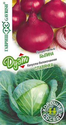 Капуста б/к Славянка + Лук репчатый Былина Капуста б/к Славянка + Лук репчатый Былина фото
