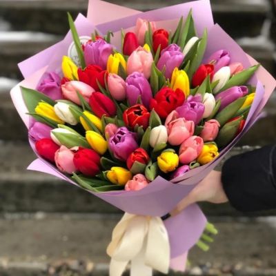 Микс Букетных Тюльпанов Микс Букетных Тюльпанов фото