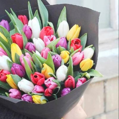 Микс Букетных Тюльпанов Микс Букетных Тюльпанов фото
